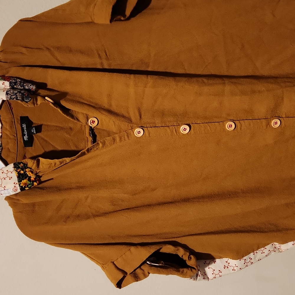 ❤️ MADEWELL QUILTED BACK MADEWELL CENTRAL DRAPEY SHIRT - ONE OF A KIND!, XS - Picture 4 of 9